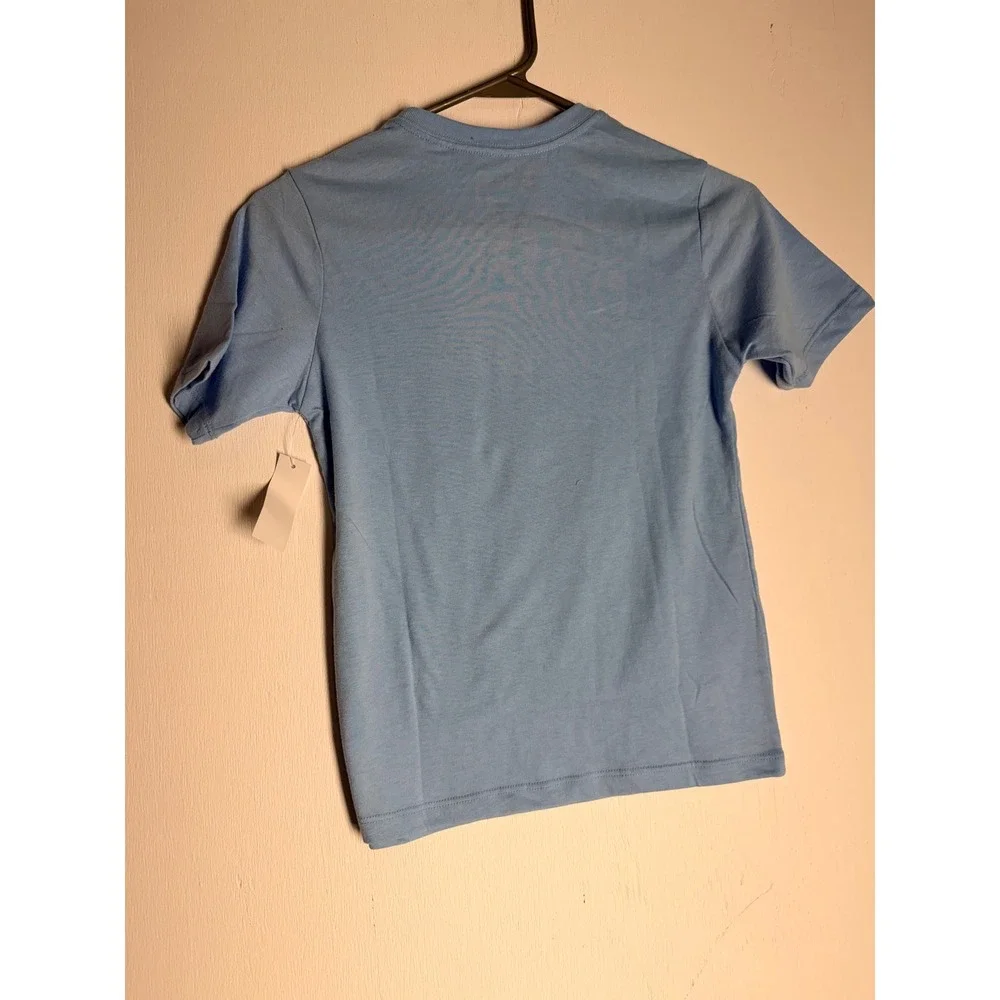 Disney Stitch How About No Light Blue Graphic T-Shirt Kids Size M 8 NWT